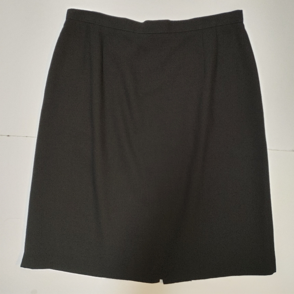 Vintage Giorgio Armani Black Wool Pencil Skirt
